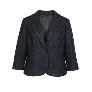 Jennifer Lopez Black Sparkle Tweed Blazer
